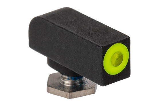Night Fision Yellow Ring Tritium Front Sight for GLOCK 17 and other models features a steel body